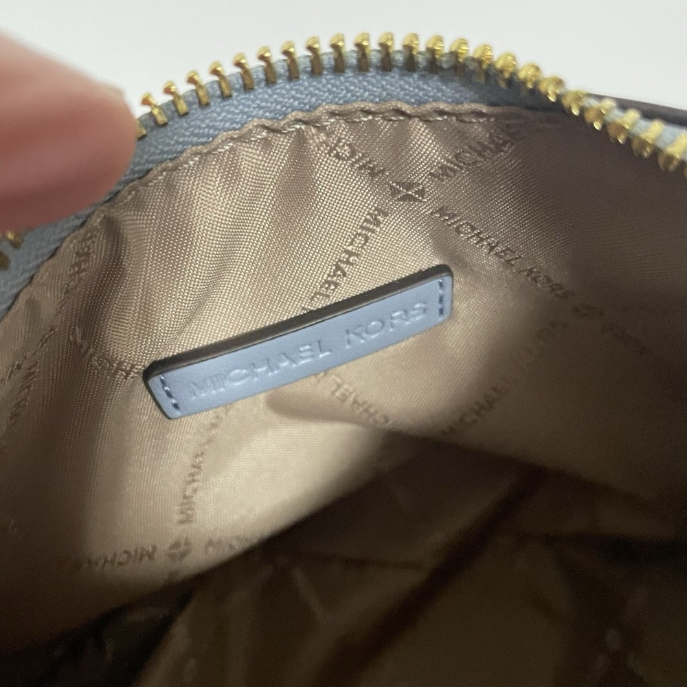 NWOT! MICHAEL KORS Cora Medium Logo Embossed Shoulder/Crossbody Bag - Blue - Picture 8 of 9
